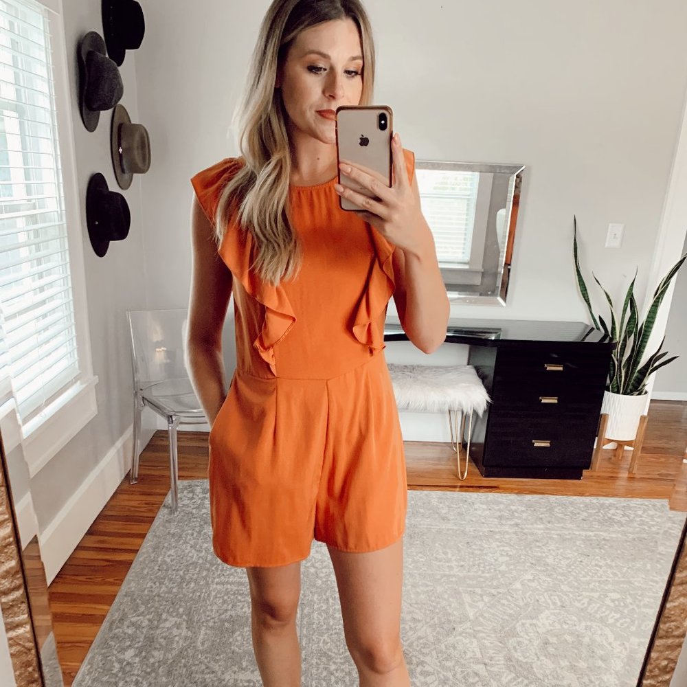 Sugarlips | Silky Romper | Orange | Medium